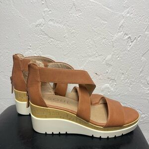 SOUL Naturalizer Brown Wedge Sandals